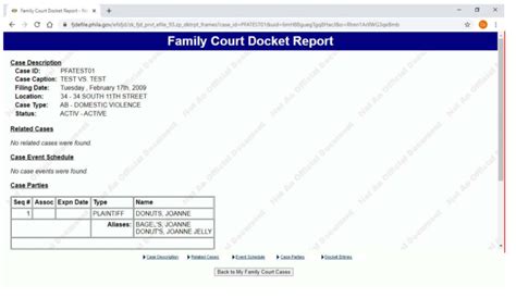 Family Court Records .